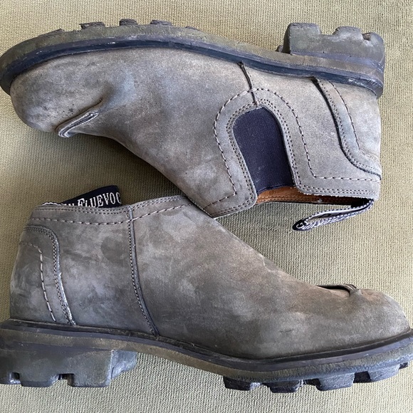 RARE John Fluevog Nature Angels Slip On Suede Leather (Fluevog 6) Women's 7.5 - Picture 2 of 15